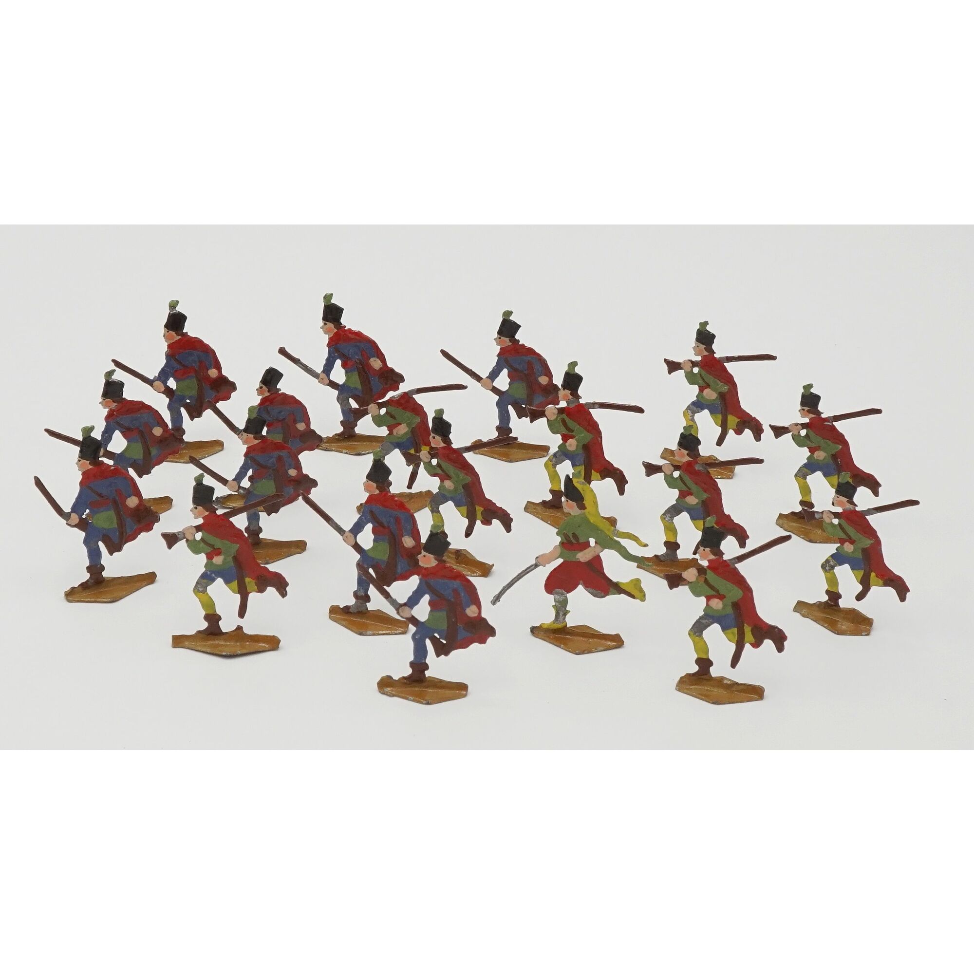Plats d'étain - Heinrichsen Zinnfiguren : 21 soldats prussiens 1870 en